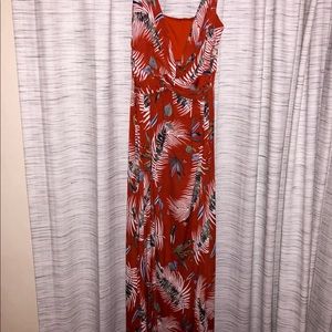 Floral floor length stretchy, comfortable dress